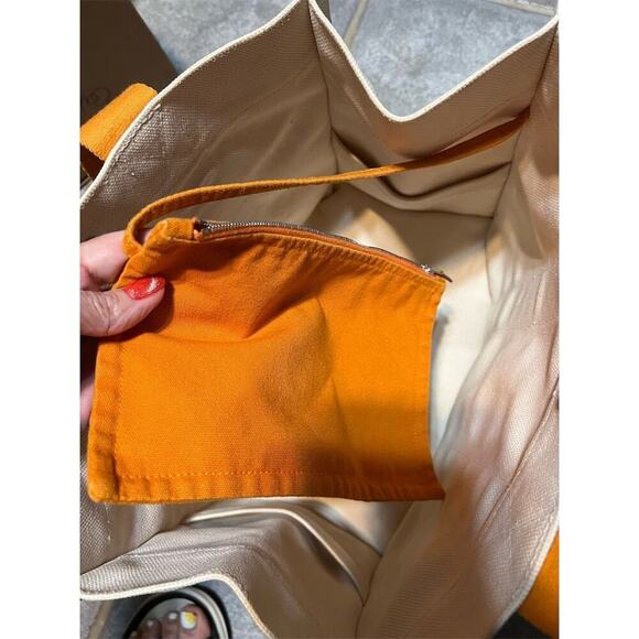 Hermès Bora Bora Orange Canvas Tote Bag Cheval Spree Print - Picture 11 of 16